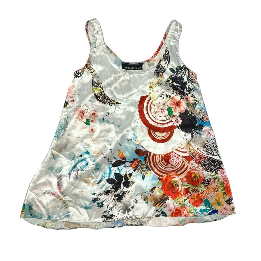 Un Deux Trois Shiny Colorful Tank Top Girls Size 12